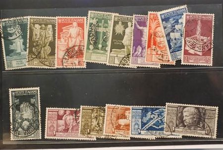 REGNO D'ITALIA - 1937, Augusto 15 valori cpl. (416/25+A.). (Sorani. B.S....