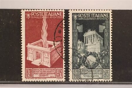 REGNO D'ITALIA - 1937, Augusto, i 2 alti valori (424, 425). Annulli da...