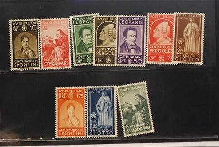 REGNO D'ITALIA - 1937, Uomini illustri, 10 valori cpl. (426/35).(GOMMA INTEGRA)