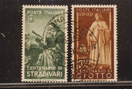 REGNO D'ITALIA - 1937, Uomini illustri 2 alti valori (434/35). Annulli non...