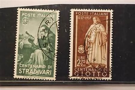 REGNO D'ITALIA - 1937, Uomini illustri 2 alti valori (434/35). Annulli non...