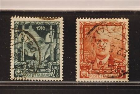 REGNO D'ITALIA - 1938, Impero, i 2 alti valori (447, 448).(USATO)