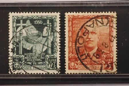 REGNO D'ITALIA - 1938, Impero, i 2 alti valori (447, 448).(USATO)