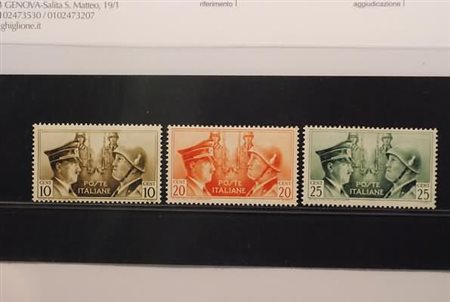 REGNO D'ITALIA - 1941, Asse Roma-Berlino, non emessi 3 valori cpl....