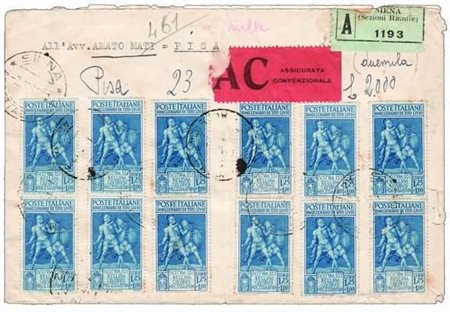 REGNO D'ITALIA - 1943, Tito Livio 1,25 + 1 lira (461) 6 coppie verticali su...