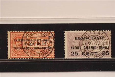 REGNO D'ITALIA - 1917, Posta aerea, i primi 2 valori (1, 2).(USATO)