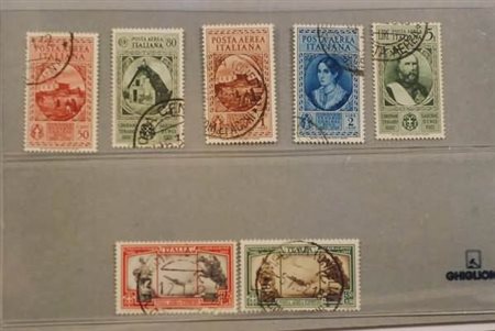 REGNO D'ITALIA - 1932, Posta aerea, Garibaldi 7 valori cpl. (32/38).(USATO)