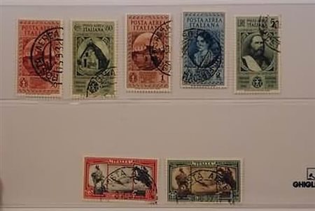 REGNO D'ITALIA - 1932, Posta aerea, Garibaldi 7 valori cpl. (32/38). Annulli...