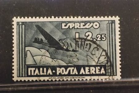 REGNO D'ITALIA - 1933, Posta aerea, Espresso aereo lire 2,25 ardesia...