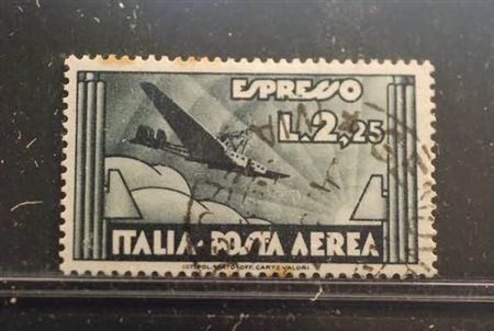 REGNO D'ITALIA - 1933, Posta aerea, Aeroespresso 2,25 lire (44). Ossidazioni,...