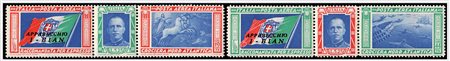 REGNO D'ITALIA - 1933, Posta aerea, Crociera Balbo trittici I-BIAN...