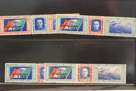 REGNO D'ITALIA - 1933, Posta aerea, Trittici, 4 Trittici, di cui uno da 19...