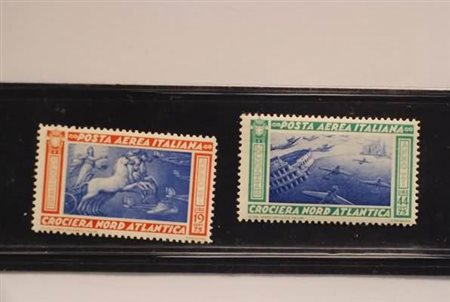REGNO D'ITALIA - 1933, Posta aerea, Trittici, 2 vignette di destra, una del...