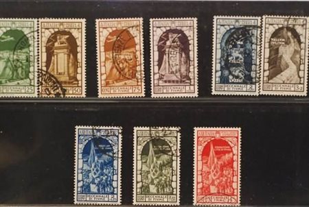 REGNO D'ITALIA - 1934, Posta aerea, Decennale Annessione Fiume 9 valori cpl....