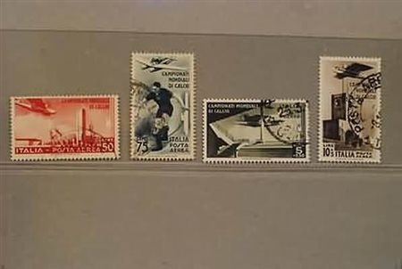 REGNO D'ITALIA - 1934, Posta aerea, Calcio 4 valori cpl. (69/72) annulli non...