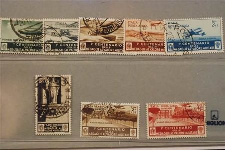 REGNO D'ITALIA - 1934, Posta aerea, Medaglie 9 valori cpl. (74/82 senza il n....