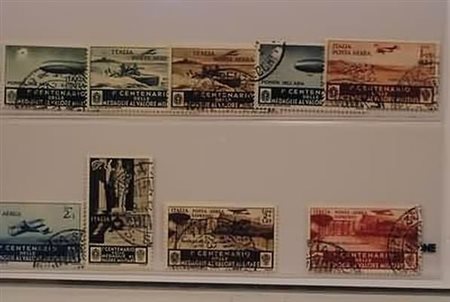 REGNO D'ITALIA - 1934, Posta aerea, Medaglie 9 valori cpl. (74/82). Annulli...