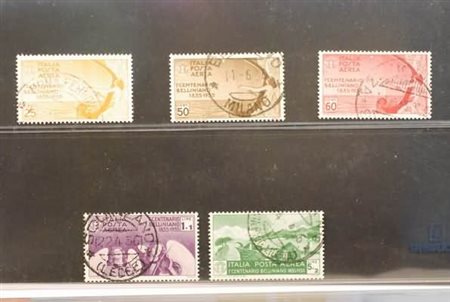 REGNO D'ITALIA - 1935, Posta aerea, Bellini 5 valori cpl. (90/94). Annulli da...