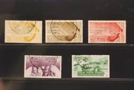 REGNO D'ITALIA - 1935, Posta aerea, Bellini 5 valori cpl. (90/94). Annulli...