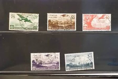 REGNO D'ITALIA - 1936, Posta aerea, Orazio 5 valori cpl. (95/99). Annulli da...