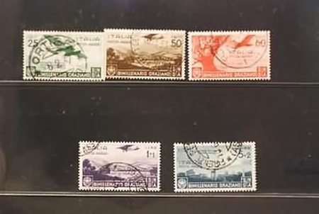 REGNO D'ITALIA - 1936, Posta aerea, Orazio 5 valori cpl. (95/99). Annulli non...
