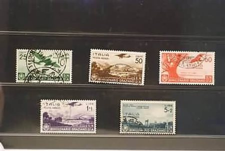 REGNO D'ITALIA - 1936, Posta aerea, Orazio 5 valori cpl. (95/99). Annulli da...