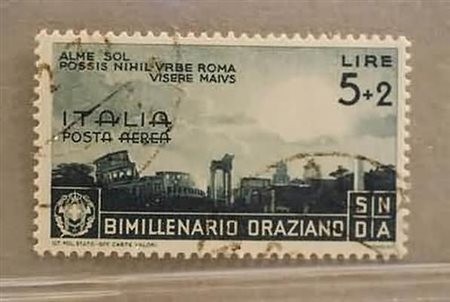 REGNO D'ITALIA - 1936, Posta aerea, Orazio 5+2 lire (99) annullo da...