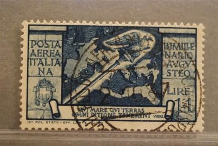 REGNO D'ITALIA - 1937, Posta aerea, Augusto 1+1 lira (109). (Caffaz,...