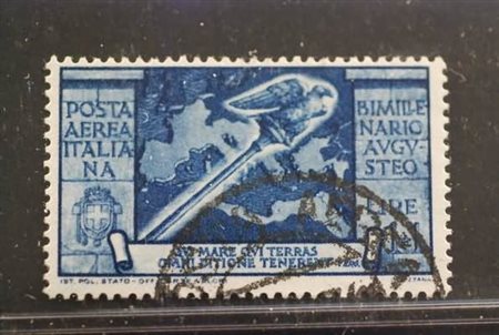 REGNO D'ITALIA - 1937, Posta aerea, Augusto 1+1 lira (109) annullo da...