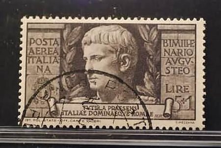 REGNO D'ITALIA - 1937, Posta aerea, Augusto 5+1 lira (110). (Fiecchi,...