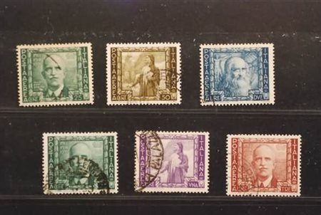 REGNO D'ITALIA - 1938, Posta aerea, Impero 6 valori cpl. (111/16).(USATO)