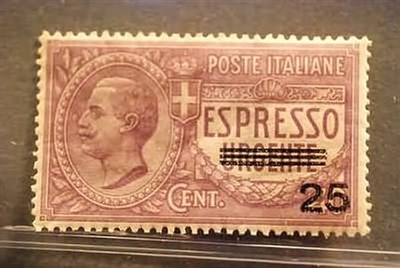 REGNO D'ITALIA - 1917, Espressi, 25 su 40 c. (3) centrato.(GOMMA INTEGRA)
