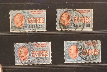 REGNO D'ITALIA - 1921-26, Espressi, 4 alti valori (5, 10, 13,14).(USATO)