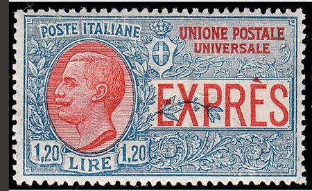 REGNO D'ITALIA - 1922, Espressi, 1,20 lire non emesso (8) ben centrato....