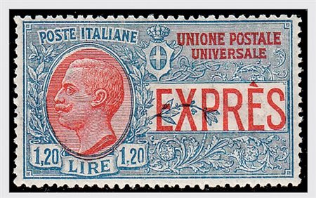 REGNO D'ITALIA - 1922, Espressi, 1,20 lire non emesso (8) ben centrato.(GOMMA...