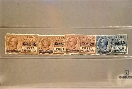 REGNO D'ITALIA - 1924-25, Posta pneumatica, 4 valori cpl. (4/7) ben...