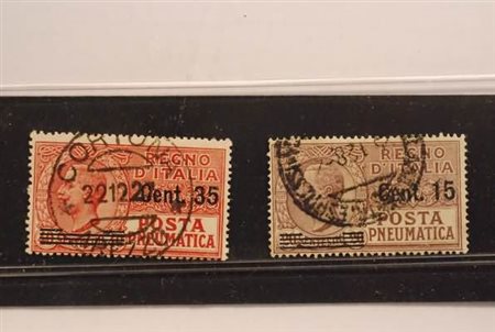 REGNO D'ITALIA - 1927, Posta pneumatica, 2 valori cpl. (10/11). Il primo...