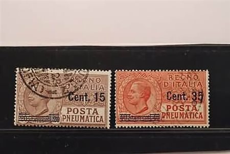 REGNO D'ITALIA - 1927, Posta pneumatica, soprastampati 2 valori cpl. (10/11)....