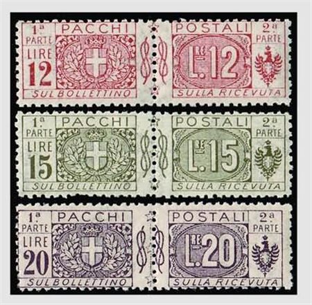 REGNO D'ITALIA - 1914-22, Pacchi postali, nodo di Savoia, 13 valori cpl....