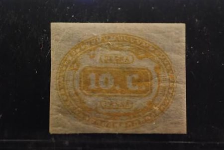 REGNO D'ITALIA - 1863, Segnatasse, 10 c. giallo (1). (Cert.Avi).(GOMMA...