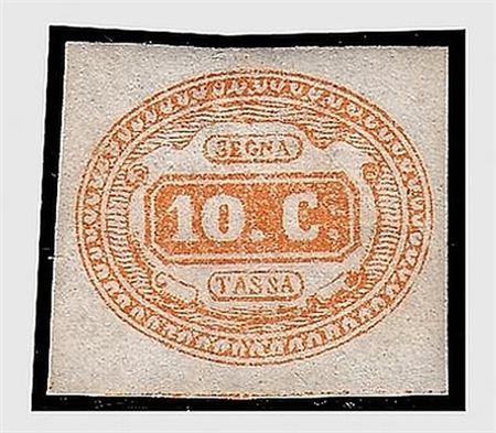 REGNO D'ITALIA - 1863, Segnatasse, 10 c. ocra arancio (1b). (Cert. R. Diena,...