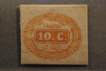 REGNO D'ITALIA - 1863, Segnatasse, 10 c. arancio (1b). (Cert....