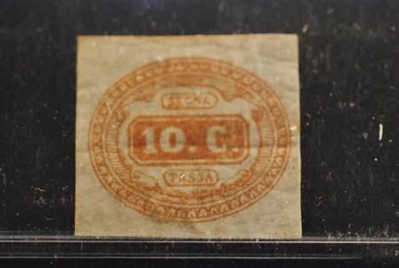 REGNO D'ITALIA - 1863, Segnatasse, 10 c. arancio (1b). (Cert. Sorani).(GOMMA...