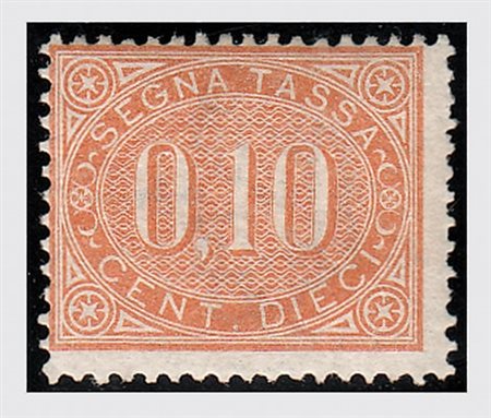 REGNO D'ITALIA - 1869, Segnatasse, 10 c. bruno arancio (2). (Cert....