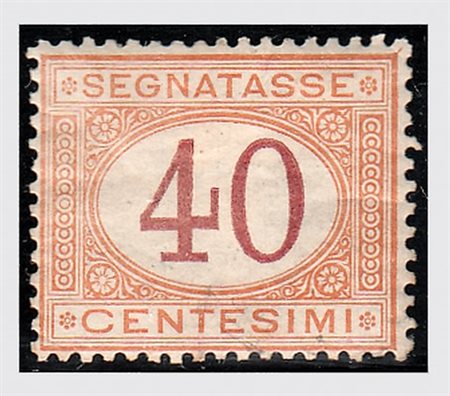 REGNO D'ITALIA - 1870, Segnatasse, 40 c.ocra e carminio (8) discreta...