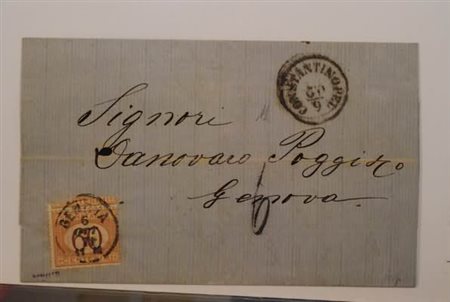 REGNO D'ITALIA - 1871, Segnatasse 60 c. ocra e carminio (10) applicato a...