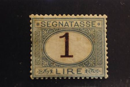 REGNO D'ITALIA - 1870, Segnatasse, 1 lira azzurro chiaro e bruno (11) buona...