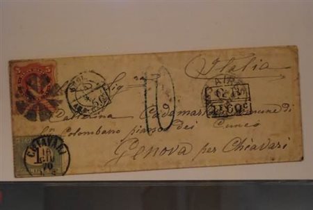 REGNO D'ITALIA - 1870, Segnatasse 1 lira (11) applicato a Chiavari (10/06/70,...