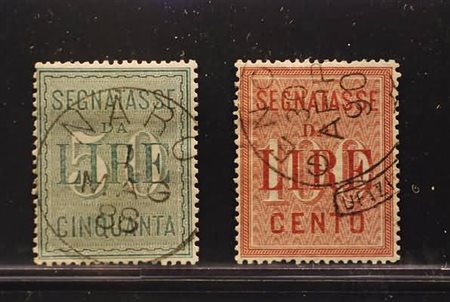 REGNO D'ITALIA - 1884, Segnatasse, 2 valori cpl. (15/16).(USATO)