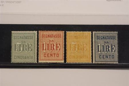 REGNO D'ITALIA - 1884-1903, Segnatasse, le 2 serie di alti valori (15/16,...